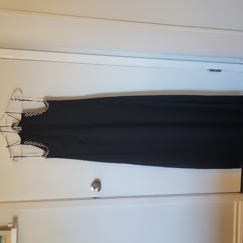 ZARA navy blue maxi dress